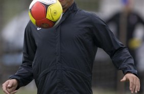 Durante o treino do Corinthians realizado esta tarde no Parque Ecolgico do Tiete, zona leste da cidade. O Corinthians joga domingo, 15/03 a tarde, pelo Campeonato Paulista 2009, contra o Santo Andr, no estdio do Bruno Jos Daniel