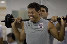 Durante o treino do Corinthians realizado esta tarde no Parque Ecolgico do Tiete, zona leste da cidade. O Corinthians joga domingo, 15/03 a tarde, pelo Campeonato Paulista 2009, contra o Santo Andr, no estdio do Bruno Jos Daniel