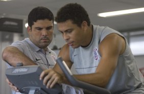 Durante o treino do Corinthians realizado esta tarde no Parque Ecolgico do Tiete, zona leste da cidade. O Corinthians joga domingo, 15/03 a tarde, pelo Campeonato Paulista 2009, contra o Santo Andr, no estdio do Bruno Jos Daniel