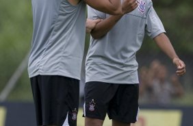 Durante o treino do Corinthians realizado esta tarde no Parque Ecolgico do Tiete, zona leste da cidade. O Corinthians joga domingo, 15/03 a tarde, pelo Campeonato Paulista 2009, contra o Santo Andr, no estdio do Bruno Jos Daniel