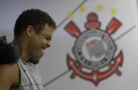 Durante o treino do Corinthians realizado esta tarde no Parque Ecolgico do Tiete, zona leste da cidade. O Corinthians joga domingo, 15/03 a tarde, pelo Campeonato Paulista 2009, contra o Santo Andr, no estdio do Bruno Jos Daniel