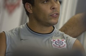 Durante o treino do Corinthians realizado esta tarde no Parque Ecolgico do Tiete, zona leste da cidade. O Corinthians joga domingo, 15/03 a tarde, pelo Campeonato Paulista 2009, contra o Santo Andr, no estdio do Bruno Jos Daniel