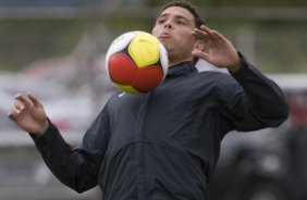 Durante o treino do Corinthians realizado esta tarde no Parque Ecolgico do Tiete, zona leste da cidade. O Corinthians joga domingo, 15/03 a tarde, pelo Campeonato Paulista 2009, contra o Santo Andr, no estdio do Bruno Jos Daniel