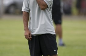 Durante o treino do Corinthians realizado esta tarde no Parque Ecolgico do Tiete, zona leste da cidade. O Corinthians joga domingo, 15/03 a tarde, pelo Campeonato Paulista 2009, contra o Santo Andr, no estdio do Bruno Jos Daniel