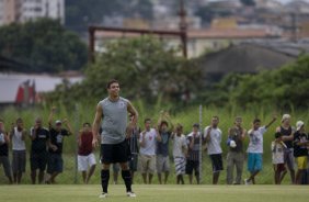 Durante o treino do Corinthians realizado esta tarde no Parque Ecolgico do Tiete, zona leste da cidade. O Corinthians joga domingo, 15/03 a tarde, pelo Campeonato Paulista 2009, contra o Santo Andr, no estdio do Bruno Jos Daniel