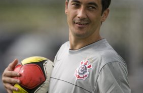 Durante o treino do Corinthians realizado esta tarde no Parque Ecolgico do Tiete, zona leste da cidade. O Corinthians joga domingo, 15/03 a tarde, pelo Campeonato Paulista 2009, contra o Santo Andr, no estdio do Bruno Jos Daniel