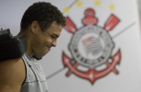 Durante o treino do Corinthians realizado esta tarde no Parque Ecolgico do Tiete, zona leste da cidade. O Corinthians joga domingo, 15/03 a tarde, pelo Campeonato Paulista 2009, contra o Santo Andr, no estdio do Bruno Jos Daniel