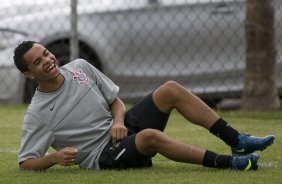 Durante o treino do Corinthians realizado esta tarde no Parque Ecolgico do Tiete, zona leste da cidade. O Corinthians joga domingo, 15/03 a tarde, pelo Campeonato Paulista 2009, contra o Santo Andr, no estdio do Bruno Jos Daniel