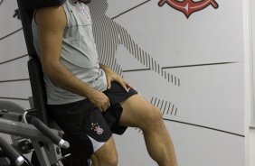 Durante o treino do Corinthians realizado esta tarde no Parque Ecolgico do Tiete, zona leste da cidade. O Corinthians joga domingo, 15/03 a tarde, pelo Campeonato Paulista 2009, contra o Santo Andr, no estdio do Bruno Jos Daniel