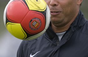 Durante o treino do Corinthians realizado esta tarde no Parque Ecolgico do Tiete, zona leste da cidade. O Corinthians joga domingo, 15/03 a tarde, pelo Campeonato Paulista 2009, contra o Santo Andr, no estdio do Bruno Jos Daniel