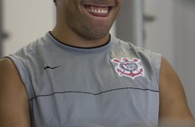 Durante o treino do Corinthians realizado esta tarde no Parque Ecolgico do Tiete, zona leste da cidade. O Corinthians joga domingo, 15/03 a tarde, pelo Campeonato Paulista 2009, contra o Santo Andr, no estdio do Bruno Jos Daniel