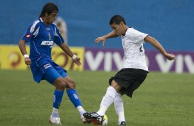 SANTO ANDRE/SP X CORINTHIANS/SP - em um lance da partida realizada esta tarde no estádio Bruno José Daniel, em Santo André, válido pelo Campeonato Paulista de 2009