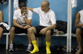 SANTO ANDRE/SP X CORINTHIANS/SP - nos vestiriosantes da partida realizada esta tarde no estdio Bruno Jos Daniel, em Santo Andr, vlido pelo Campeonato Paulista de 2009