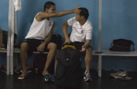 SANTO ANDRE/SP X CORINTHIANS/SP - nos vestiriosantes da partida realizada esta tarde no estdio Bruno Jos Daniel, em Santo Andr, vlido pelo Campeonato Paulista de 2009