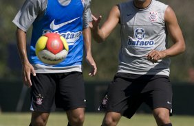 Durante o treino do Corinthians realizado esta manh no Spa Sport Resort, na cidade de Itu, interior de So Paulo. O Corinthians joga domingo, 12/04 a tarde, pelo Campeonato Paulista 2009 o primeiro jogo da semi-final contra o So Paulo, no estdio do Pacaembu
