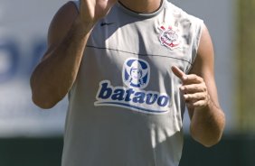 Durante o treino do Corinthians realizado esta manh no Spa Sport Resort, na cidade de Itu, interior de So Paulo. O Corinthians joga domingo, 12/04 a tarde, pelo Campeonato Paulista 2009 o primeiro jogo da semi-final contra o So Paulo, no estdio do Pacaembu