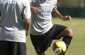 Durante o treino do Corinthians realizado esta manh no Spa Sport Resort, na cidade de Itu, interior de So Paulo. O Corinthians joga domingo, 12/04 a tarde, pelo Campeonato Paulista 2009 o primeiro jogo da semi-final contra o So Paulo, no estdio do Pacaembu