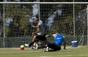 Durante o treino do Corinthians realizado esta manh no Spa Sport Resort, na cidade de Itu, interior de So Paulo. O Corinthians joga domingo, 12/04 a tarde, pelo Campeonato Paulista 2009 o primeiro jogo da semi-final contra o So Paulo, no estdio do Pacaembu