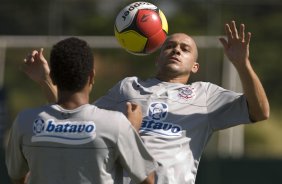 Durante o treino do Corinthians realizado esta manh no Spa Sport Resort, na cidade de Itu, interior de So Paulo. O Corinthians joga domingo, 12/04 a tarde, pelo Campeonato Paulista 2009 o primeiro jogo da semi-final contra o So Paulo, no estdio do Pacaembu