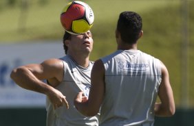 Durante o treino do Corinthians realizado esta manh no Spa Sport Resort, na cidade de Itu, interior de So Paulo. O Corinthians joga domingo, 12/04 a tarde, pelo Campeonato Paulista 2009 o primeiro jogo da semi-final contra o So Paulo, no estdio do Pacaembu