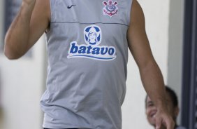 Durante o treino do Corinthians realizado esta manh no Spa Sport Resort, na cidade de Itu, interior de So Paulo. O Corinthians joga amanh domingo, 12/04 a tarde, pelo Campeonato Paulista 2009 o primeiro jogo da semi-final contra o So Paulo, no estdio do Pacaembu