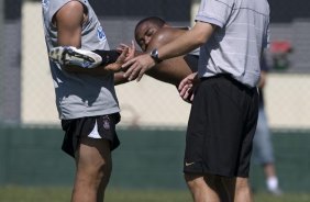 Durante o treino do Corinthians realizado esta manh no Spa Sport Resort, na cidade de Itu, interior de So Paulo. O Corinthians joga amanh domingo, 12/04 a tarde, pelo Campeonato Paulista 2009 o primeiro jogo da semi-final contra o So Paulo, no estdio do Pacaembu