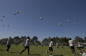 Durante o treino do Corinthians realizado esta manh no Spa Sport Resort, na cidade de Itu, interior de So Paulo. O Corinthians joga amanh domingo, 12/04 a tarde, pelo Campeonato Paulista 2009 o primeiro jogo da semi-final contra o So Paulo, no estdio do Pacaembu
