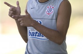 Durante o treino do Corinthians realizado esta manh no Spa Sport Resort, na cidade de Itu, interior de So Paulo. O Corinthians joga amanh domingo, 12/04 a tarde, pelo Campeonato Paulista 2009 o primeiro jogo da semi-final contra o So Paulo, no estdio do Pacaembu