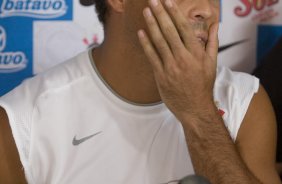 Durante o treino do Corinthians realizado esta tarde no Spa Sport Resort, na cidade de Itu, interior de So Paulo. O Corinthians joga domingo, 12/04 a tarde, pelo Campeonato Paulista 2009 o primeiro jogo da semi-final contra o So Paulo, no estdio do Pacaembu