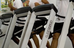 Durante o treino do Corinthians realizado esta manh em uma academia na cidade de Campo Grande, como preparao para o jogo de domingo, 19/04, a tarde, no Morumbi, contra o So Paulo, jogo de volta vlido pelas semi-finais do Campeonato Paulista 2009