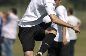 Durante o treino do Corinthians realizado esta manh, no Parque Ecolgico do Tiete, zona leste da cidade. O time joga amanh, domingo, 18/04 a tarde, pelo Campeonato Paulista 2009 o segundo jogo da semi-final contra o So Paulo, no estdio do Morumbi