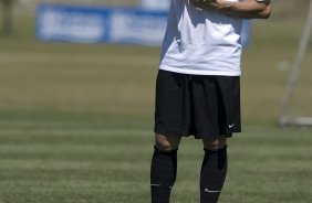 Durante o treino do Corinthians realizado esta manh, no Parque Ecolgico do Tiete, zona leste da cidade. O time joga amanh, domingo, 18/04 a tarde, pelo Campeonato Paulista 2009 o segundo jogo da semi-final contra o So Paulo, no estdio do Morumbi