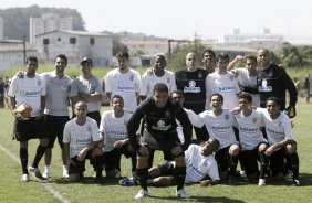 Durante o treino do Corinthians realizado esta manh, no Parque Ecolgico do Tiete, zona leste da cidade. O time joga amanh, domingo, 18/04 a tarde, pelo Campeonato Paulista 2009 o segundo jogo da semi-final contra o So Paulo, no estdio do Morumbi
