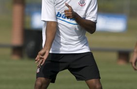 Durante o treino do Corinthians realizado esta manh, no Parque Ecolgico do Tiete, zona leste da cidade. O time joga amanh, domingo, 18/04 a tarde, pelo Campeonato Paulista 2009 o segundo jogo da semi-final contra o So Paulo, no estdio do Morumbi