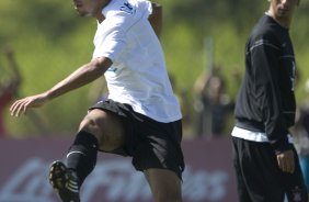 Durante o treino do Corinthians realizado esta manh, no Parque Ecolgico do Tiete, zona leste da cidade. O time joga amanh, domingo, 18/04 a tarde, pelo Campeonato Paulista 2009 o segundo jogo da semi-final contra o So Paulo, no estdio do Morumbi