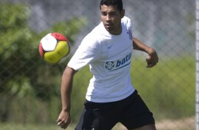 Durante o treino do Corinthians realizado esta manh, no Parque Ecolgico do Tiete, zona leste da cidade. O time joga amanh, domingo, 18/04 a tarde, pelo Campeonato Paulista 2009 o segundo jogo da semi-final contra o So Paulo, no estdio do Morumbi