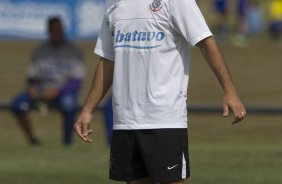 Durante o treino do Corinthians realizado esta manh, no Parque Ecolgico do Tiete, zona leste da cidade. O time joga amanh, domingo, 26/04 a tarde, o primeiro jogo da final do Campeonato Paulista 2009 contra o Santos, no estdio da Vila Belmiro, em Santos