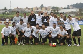 Durante o treino do Corinthians realizado esta manh, no Parque Ecolgico do Tiete, zona leste da cidade. O time joga amanh, domingo, 26/04 a tarde, o primeiro jogo da final do Campeonato Paulista 2009 contra o Santos, no estdio da Vila Belmiro, em Santos