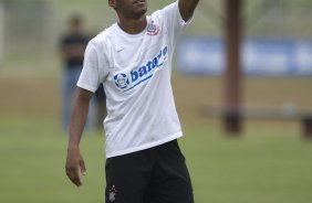 Durante o treino do Corinthians realizado esta manh, no Parque Ecolgico do Tiete, zona leste da cidade. O time joga amanh, domingo, 26/04 a tarde, o primeiro jogo da final do Campeonato Paulista 2009 contra o Santos, no estdio da Vila Belmiro, em Santos