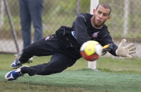 Durante o treino do Corinthians realizado esta manh, no Parque Ecolgico do Tiete, zona leste da cidade. O time joga amanh, domingo, 26/04 a tarde, o primeiro jogo da final do Campeonato Paulista 2009 contra o Santos, no estdio da Vila Belmiro, em Santos