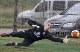 Durante o treino do Corinthians realizado esta manh, no Parque Ecolgico do Tiete, zona leste da cidade. O time joga amanh, domingo, 26/04 a tarde, o primeiro jogo da final do Campeonato Paulista 2009 contra o Santos, no estdio da Vila Belmiro, em Santos