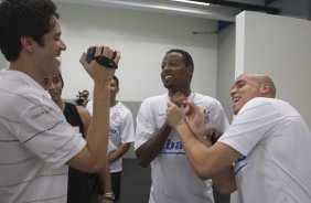 CORINTHIANS/SP X SANTOS/SANTOS - nos vestiários antes da partida realizada esta tarde no estádio do Pacaembu, zona oeste da cidade, na decisão do Campeonato Paulista de 2009