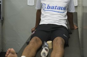 CORINTHIANS/SP X ATLETICO PARANAENSE/PR - nos vestiários antes da partida realizada esta noite no estádio do Pacaembu, zona oeste da cidade, na decisão da vaga pelas oitavas de final da Copa do Brasil 2009