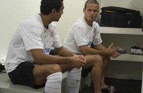 CORINTHIANS/SP X ATLETICO PARANAENSE/PR - nos vestirios antes da partida realizada esta noite no estdio do Pacaembu, zona oeste da cidade, na deciso da vaga pelas oitavas de final da Copa do Brasil 2009