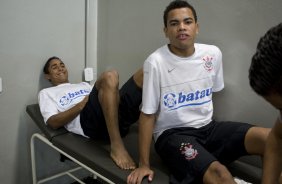 CORINTHIANS/SP X ATLETICO PARANAENSE/PR - nos vestirios antes da partida realizada esta noite no estdio do Pacaembu, zona oeste da cidade, na deciso da vaga pelas oitavas de final da Copa do Brasil 2009