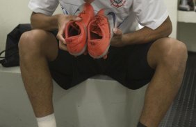 CORINTHIANS/SP X ATLETICO PARANAENSE/PR - nos vestiários antes da partida realizada esta noite no estádio do Pacaembu, zona oeste da cidade, na decisão da vaga pelas oitavas de final da Copa do Brasil 2009