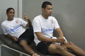 CORINTHIANS/SP X ATLETICO PARANAENSE/PR - nos vestiários antes da partida realizada esta noite no estádio do Pacaembu, zona oeste da cidade, na decisão da vaga pelas oitavas de final da Copa do Brasil 2009