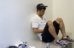 CORINTHIANS/SP X INTERNACIONAL/RS - nos vestirios antes da partida realizada esta tarde no estdio do Pacaembu, zona oeste da cidade, na primeira partida pelo Campeonato Brasileiro de 2009