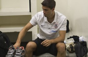 CORINTHIANS/SP X INTERNACIONAL/RS - nos vestirios antes da partida realizada esta tarde no estdio do Pacaembu, zona oeste da cidade, na primeira partida pelo Campeonato Brasileiro de 2009