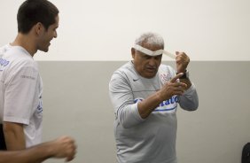 CORINTHIANS/SP X INTERNACIONAL/RS - nos vestirios antes da partida realizada esta tarde no estdio do Pacaembu, zona oeste da cidade, na primeira partida pelo Campeonato Brasileiro de 2009